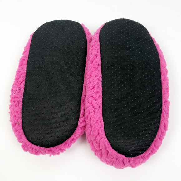 Abound Womens Slipper Sock M/L Hot Pink Peace Round Toe Slip-On NWOT - Picture 7 of 7